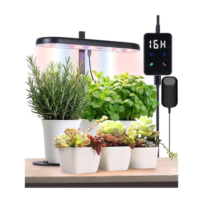 Plantera Smart Z249M Negra con Cultivo Hidropónico LED de SATE, producto centrado sobre fondo blanco
