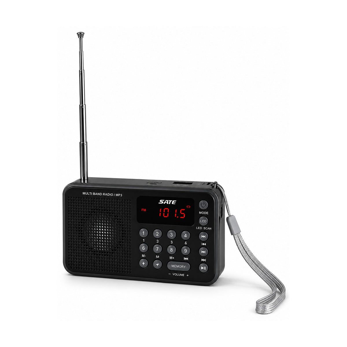 Radio Kolke KPR-796 AM/FM Recargable con USB y Micro SD de KOLKE, producto centrado sobre fondo blanco