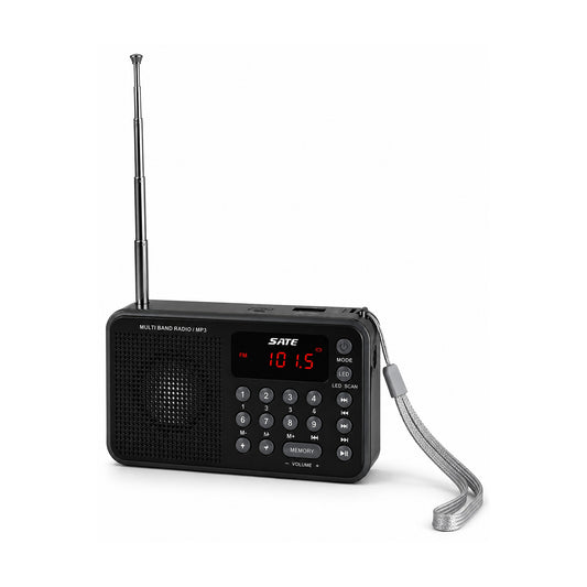Radio Portátil Recargable KOLKE KPR-796 sobre fondo blanco, foto de producto completa y centrada