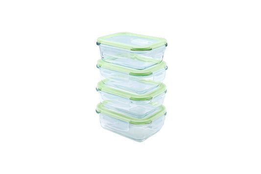 Set de Contenedores Hermeticos Vidrio 370ml 4PCS Croix