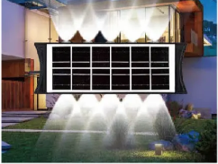 Reflector solar SATE A-FL1013 con panel solar grande y bloque de LEDs