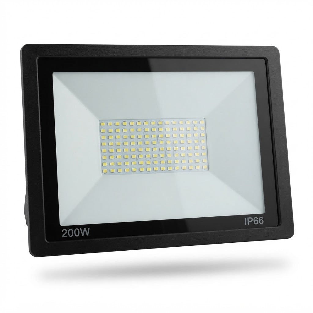 Reflector LED JT-XPG200W 200W IP66 Bivolt sobre fondo blanco