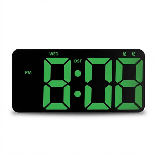 Reloj Digital de Pared AC- Verde, vista de producto sobre fondo blanco