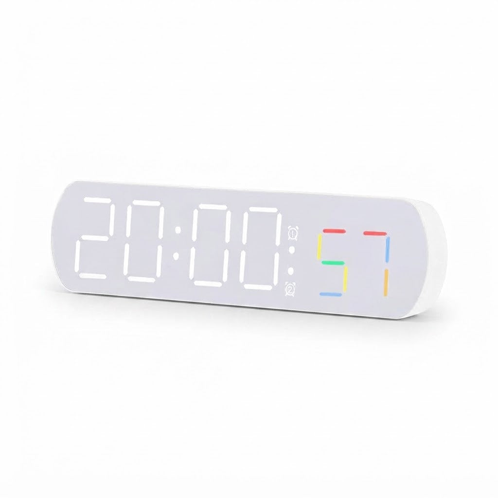Reloj Digital Satellite AC-T6884 Blanco sobre fondo blanco