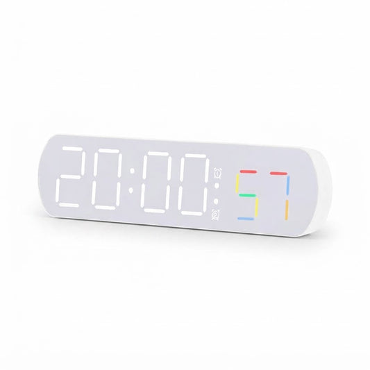 Reloj Digital Satellite AC-T6884 Blanco sobre fondo blanco