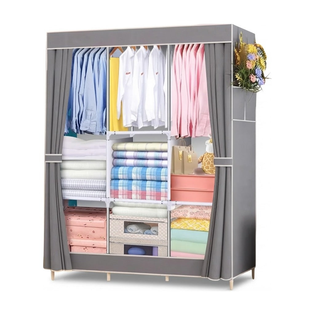 Ropero de tela WACO 88130 color Gris