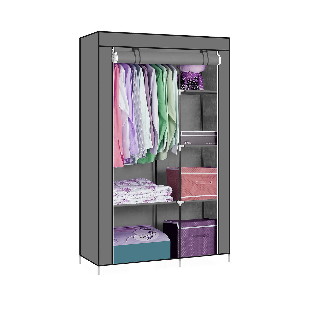 ROPERO DECOTEAM GRIS 105*45*170CMS DDR-005 de Decoteam, producto centrado sobre fondo blanco