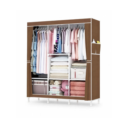 Ropero WACO 88130-4 Marrón 130x45x175cm de WACO, producto centrado sobre fondo blanco