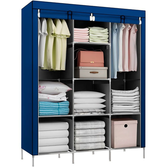 Ropero DE TELA 88130 Decoteam AZUL