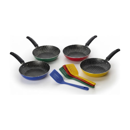 Sartenes Multiflon Color Pop de 24 cm en varios colores con espátulas