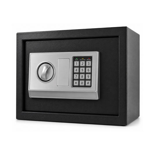 Cofre Digital A-CF2001 8L Compacto sobre fondo blanco, vista completa del producto