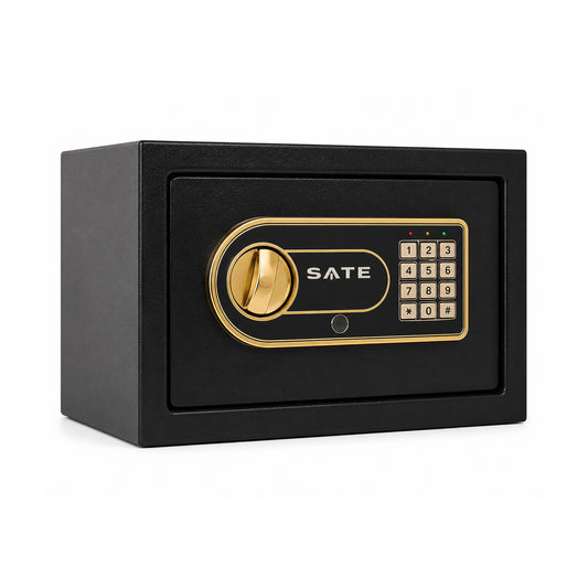 Cofre Digital A-CF2002D 8L Compacto sobre fondo blanco, vista completa del producto