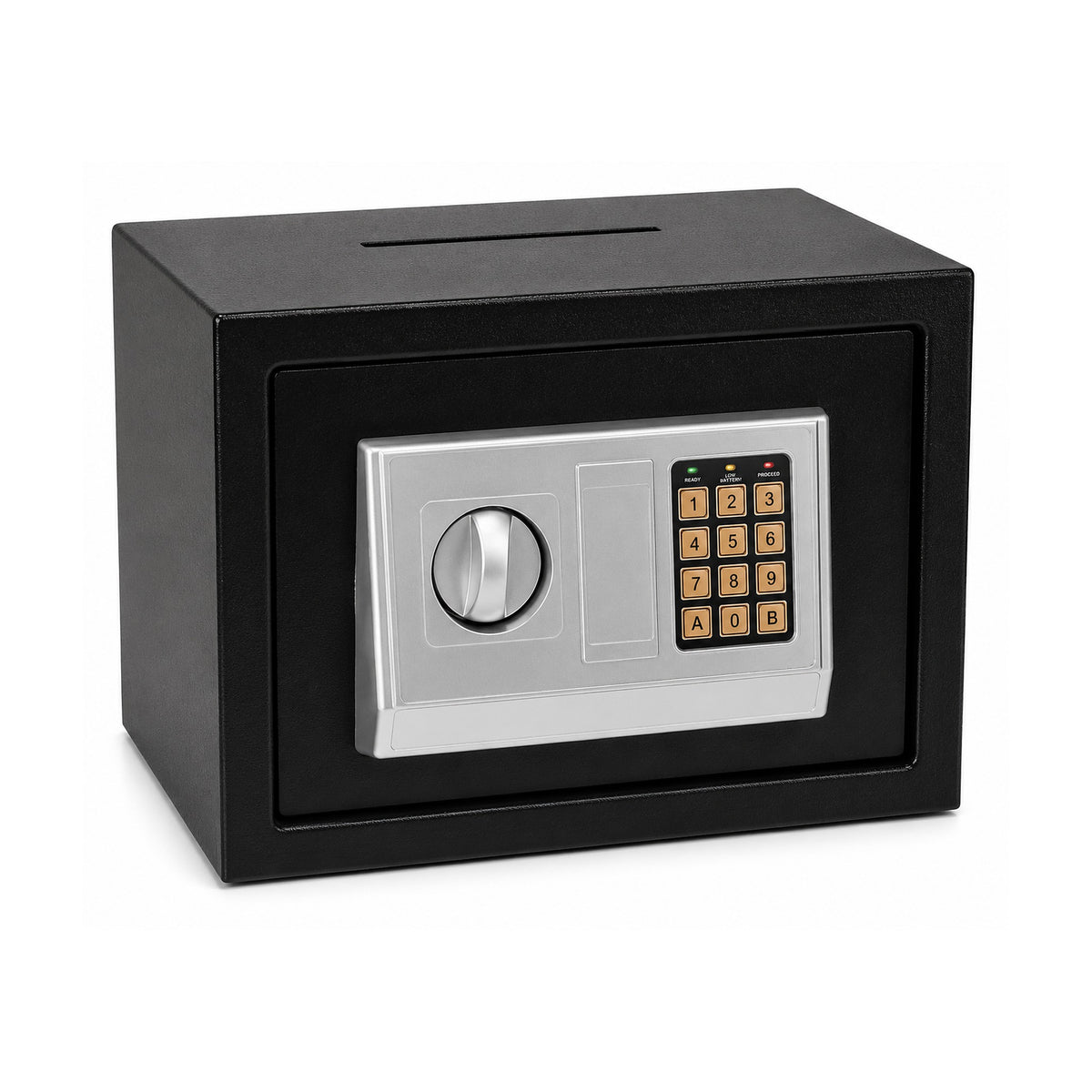 Cofre Digital A-CF2504 16L Seguro sobre fondo blanco, vista completa del producto