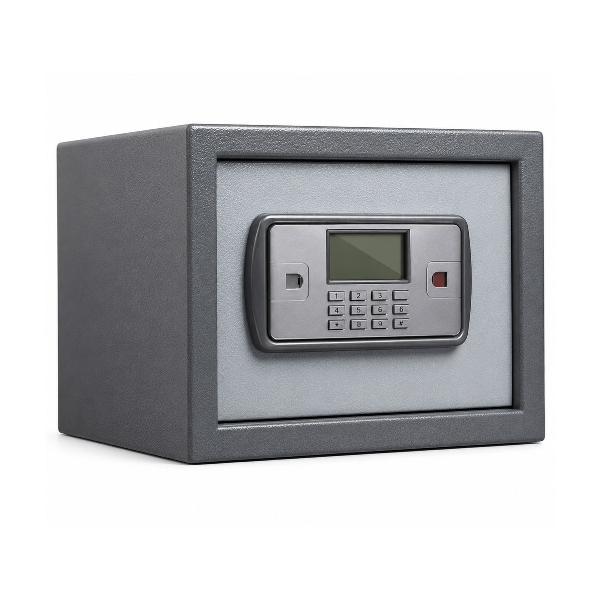 Cofre Digital A-CF2511D 8L Negro sobre fondo blanco, vista completa del producto