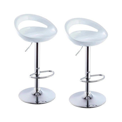 Set de 2 Sillas Butaca Bar SP-01 Blancas sobre fondo blanco, vista completa del producto