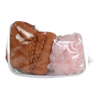 Set de baño de regalo en bolsa transparente 22 x 15 cm