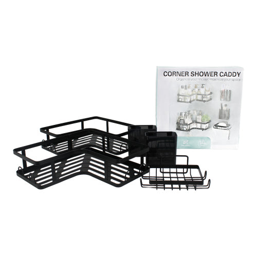Set de estantes esquineros de ducha de hierro 5 piezas