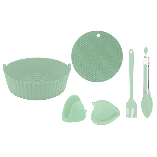 Set de Accesorios de Silicona para Freidora Verde 6PCS Croix