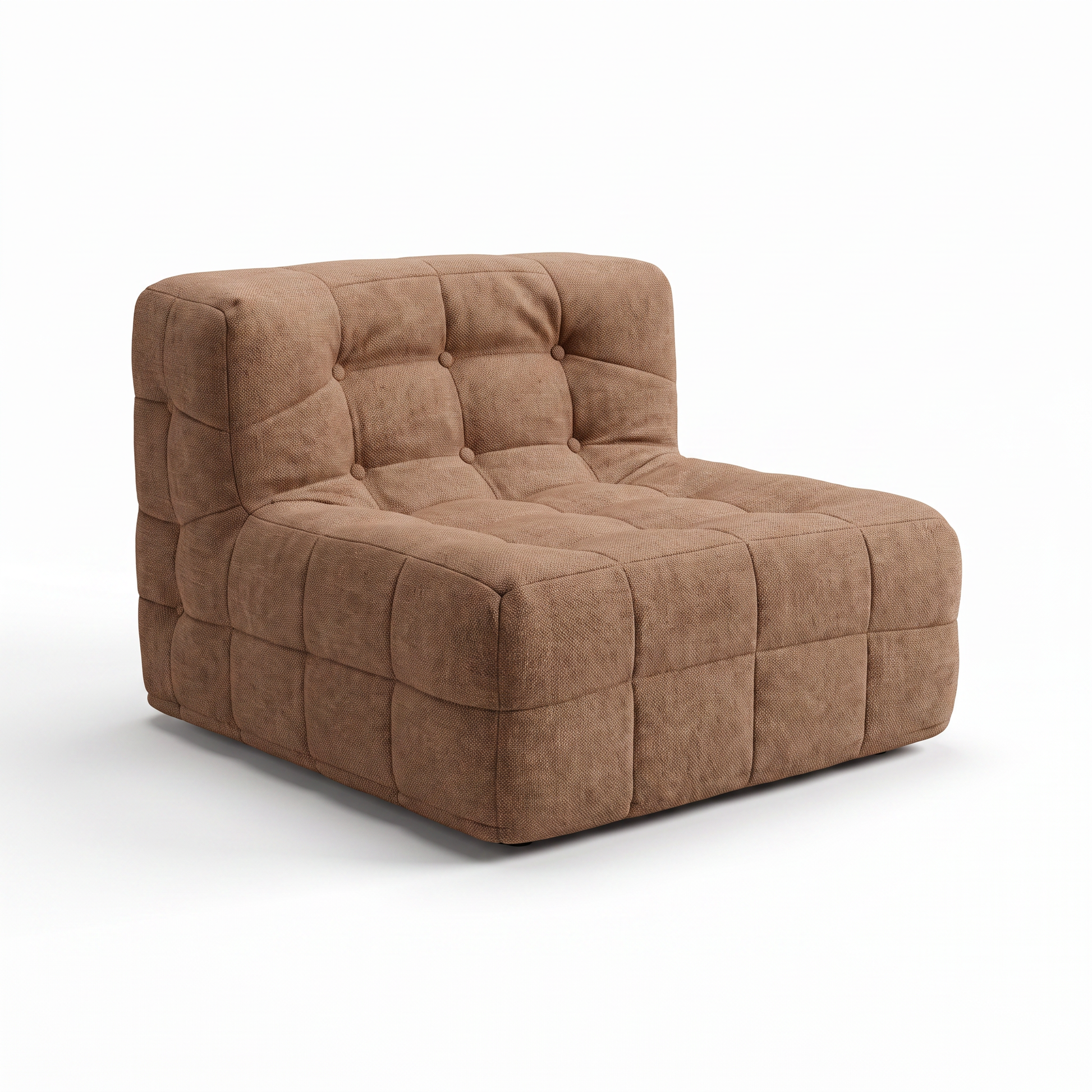 Sillón individual capitoné terracota SATE 003-SF00601F