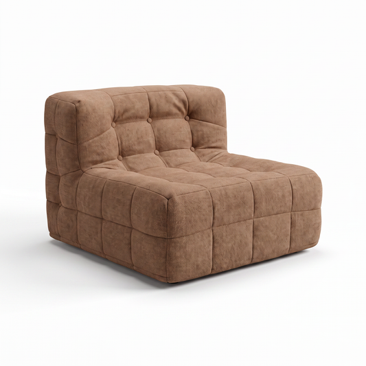 Sillón individual capitoné terracota SATE 003-SF00601F