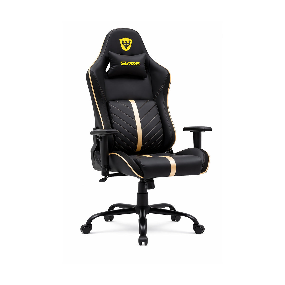 Silla Gamer Sate A-GC8603 Reclinable 180° Ergonómica de SATE, producto centrado sobre fondo blanco