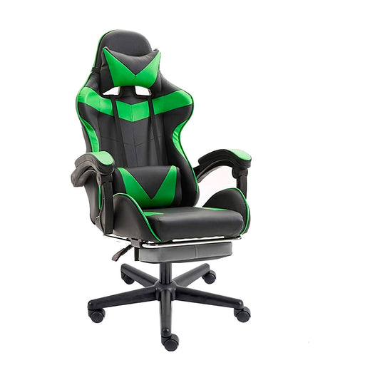 SILLA GAMER XTREME LEVEL C/ POSAPIES NG-VR sobre fondo blanco, vista completa del producto