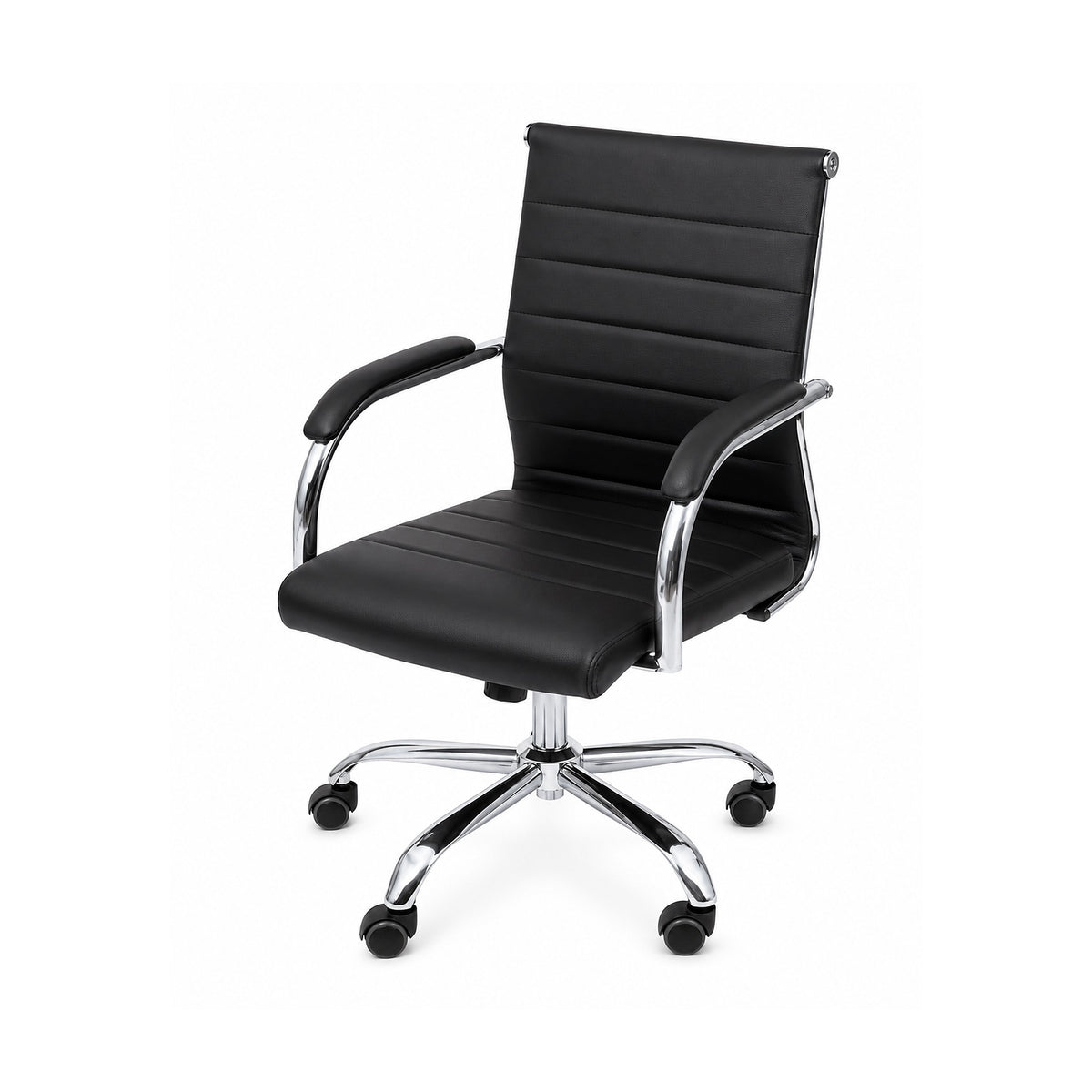 Silla de Oficina Florencia Level Negra con Sistema Relax de LEVEL, producto centrado sobre fondo blanco