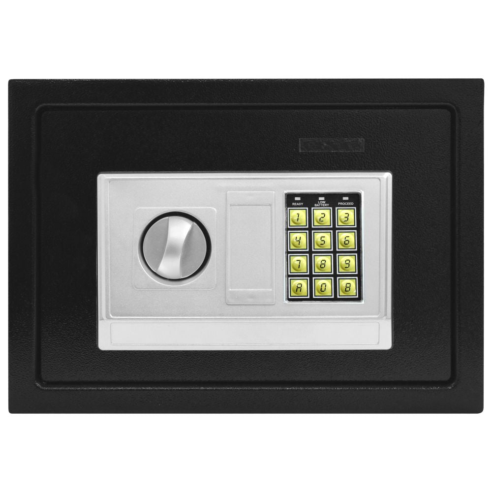 Cofre Digital de Seguridad SATE A-CF2512 negro de 8 litros con clave