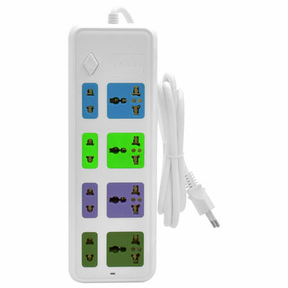 Prolongador eléctrico SATE A-R382W 2 metros 8 tomas de colores blanco 2500W