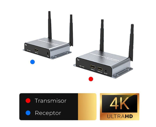 Extensor HDMI Inalámbrico 4K Ultra HD con Audio 3.5mm A-HD16