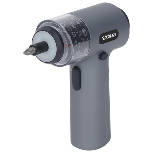 Atornillador eléctrico inalámbrico SATE A-KS354 gris con 35 piezas