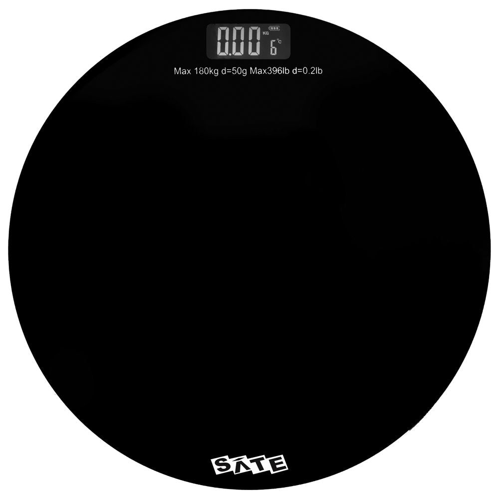 Balanza Digital A-WS8821 Negra hasta 180 kg Vidrio Templado