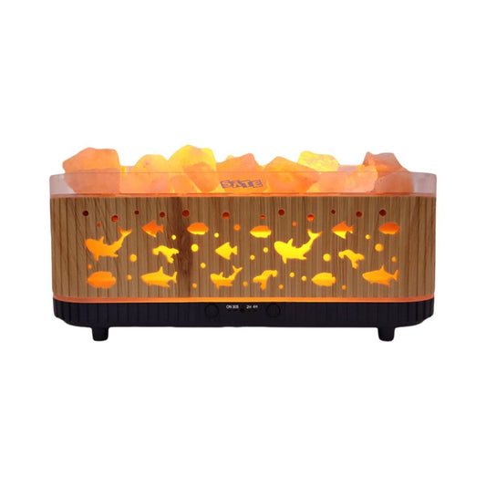 Humidificador A-H6712 ultrasónico 200ml con luz cálida y piedras decorativas