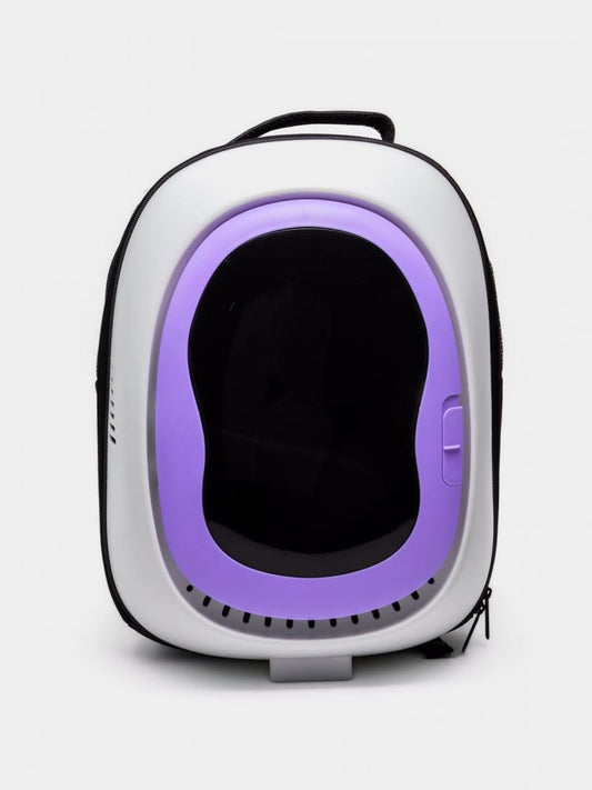 Mochila para mascotas sate Star A-MM1829 negro blanco y lila