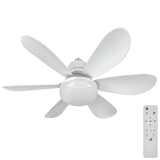 Ventilador con Luz LED A-F27502 3 Velocidades Porta Foco 22cm Blanco
