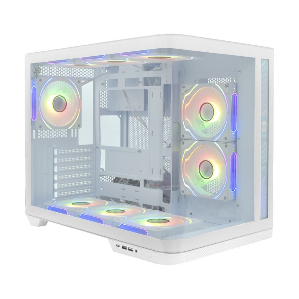 Gabinete Gamer ARGB-66B*9/ACB-7 Blanco K-911