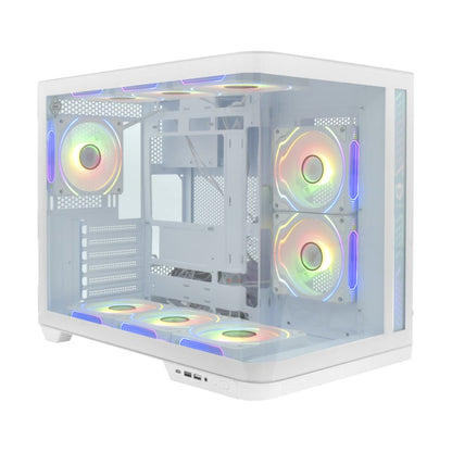 Gabinete Gamer ARGB-66B*9/ACB-7 Blanco K-911