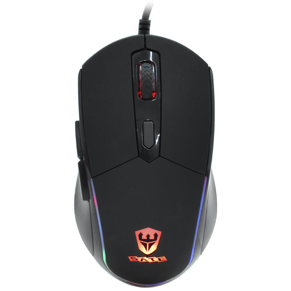 Mouse Gamer A-566 Negro con 6 Botones y DPI Ajustable hasta 7200