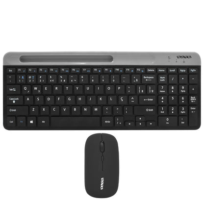Teclado y Mouse Inalámbrico AK-611G Portugués USB Bluetooth 2.4G