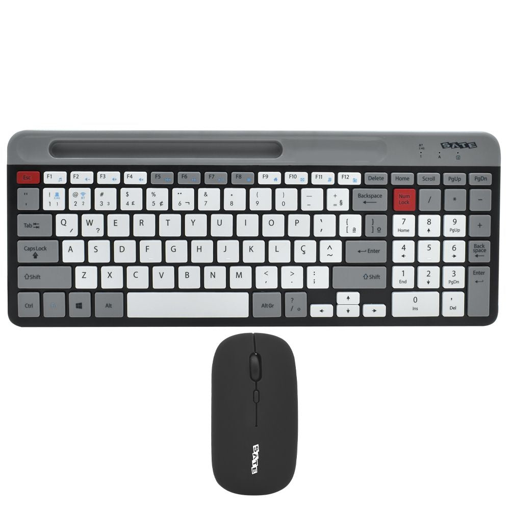 Teclado y Mouse Inalámbrico AK-621G Portugués USB Bluetooth 2.4G