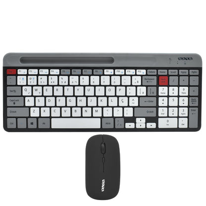 Teclado y Mouse Inalámbrico AK-621G Portugués USB Bluetooth 2.4G