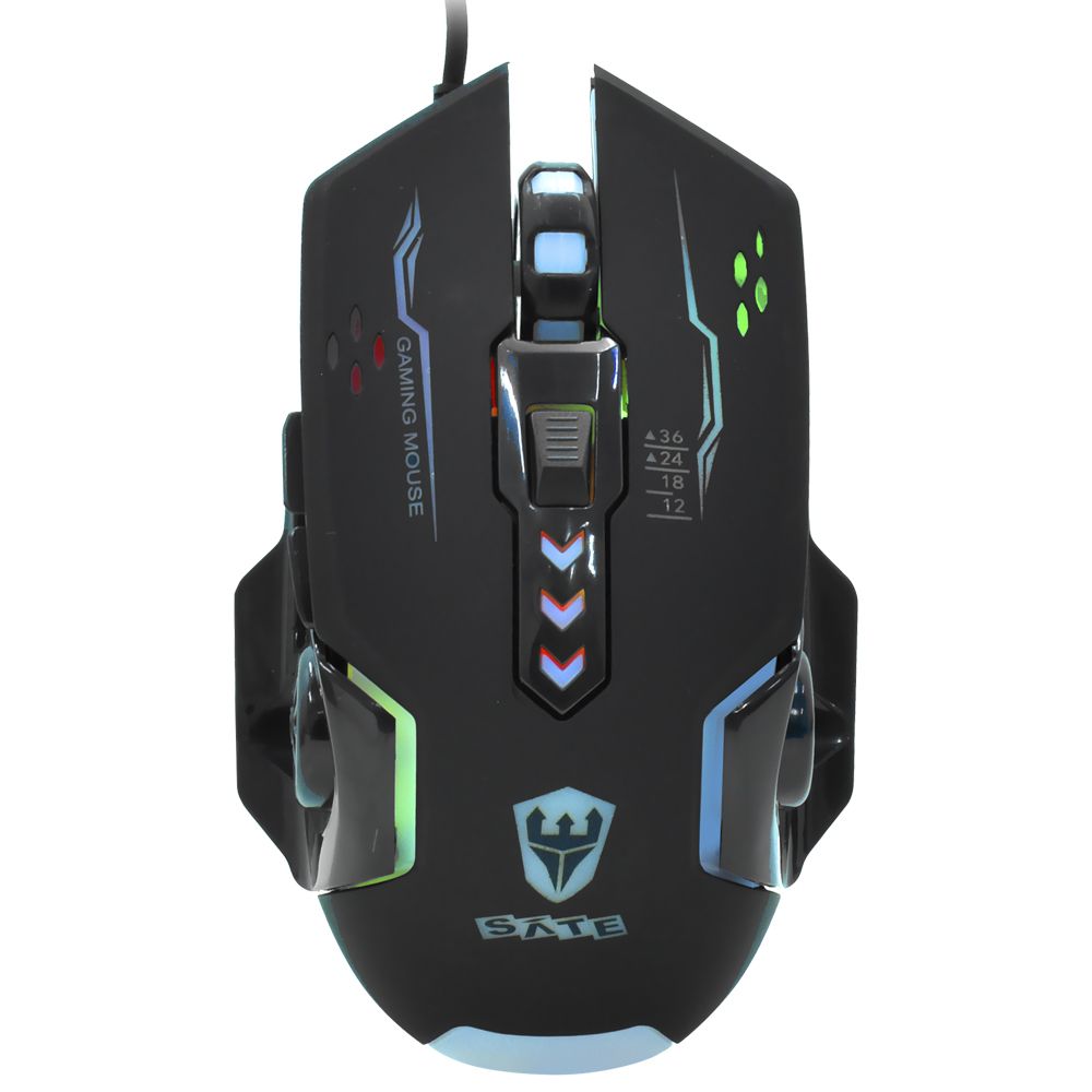 Mouse Gamer A-562 Negro con 6 Botones y DPI Ajustable hasta 3600