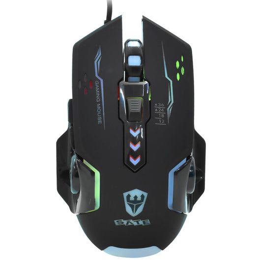 Mouse Gamer A-562 Negro con 6 Botones y DPI Ajustable hasta 3600