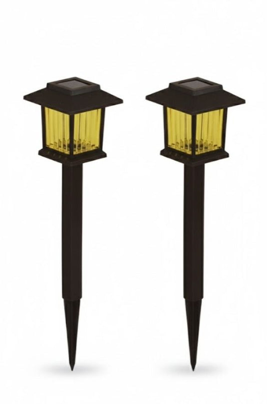 Estaca solar LED decorativa tipo arandela para jardín