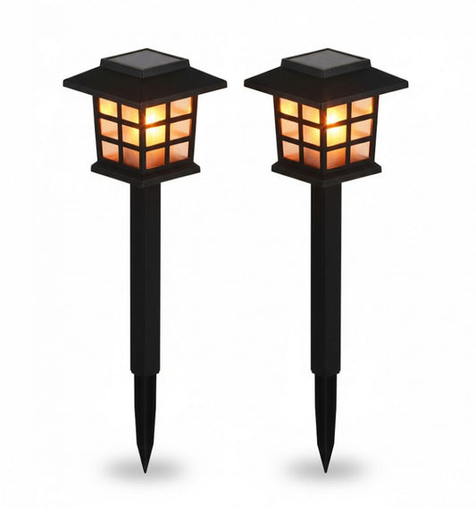 Estaca solar LED decorativa tipo arandela para jardín