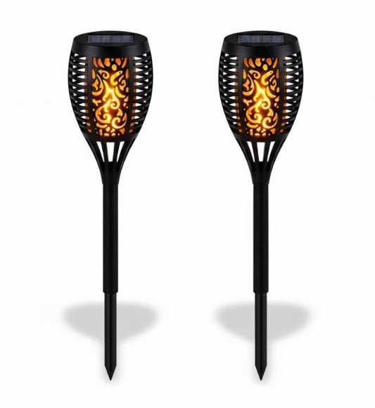 estaca solar LED decorativa tipo arandela para jardín