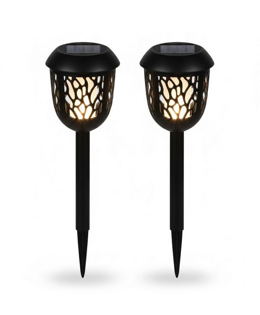 Estaca solar LED decorativa tipo antorcha para jardín