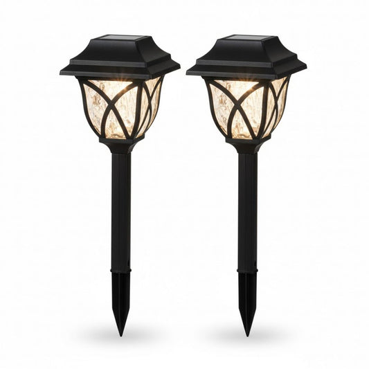 Estaca solar LED decorativa tipo antorcha para jardín