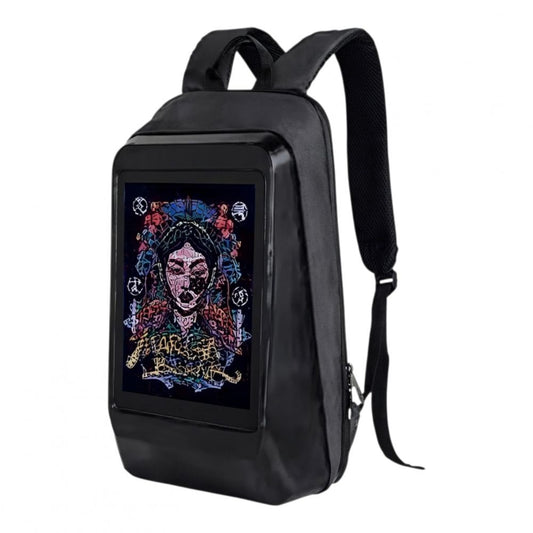 Mochila LED A-KP6031 negra con pantalla grande alta resolución