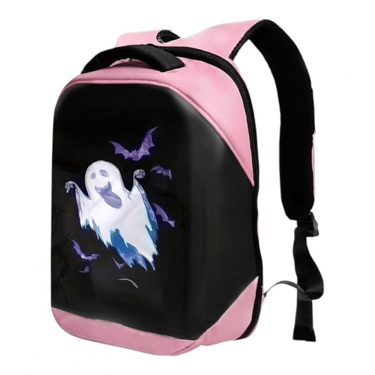Mochila LED A-KP6026 rosada con pantalla digital alta resolución